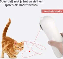 Merkloos Automatisch Kattenspeeltje Laser Intelligent Interactief Voor Katten – Laser Kat – 3 Verschillende Standen – Incl. Oplaadkabel – Geruisloze Motor -Kattenbenodigdheden 1200x1138 6