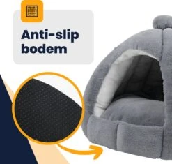 MIRO Katten Huis - Kattenhuizen - Kattenhok - Kattenmand - Dierenhuis - Extra Zacht - Grijs -Kattenbenodigdheden 1200x1140 2