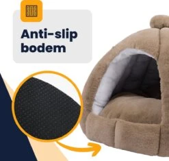 MIRO Katten Huis - Kattenhuizen - Kattenhok - Kattenmand - Dierenhuis - Extra Zacht - Bruin -Kattenbenodigdheden 1200x1140 4