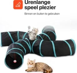 Tavaro Kattentunnel 5 Gangen - Met Speelbal - Kattenspeelgoed - Zwart / Blauw 16 Tavaro Kattentunnel 5 Gangen - Met Speelbal - Kattenspeelgoed - Zwart / Blauw -Kattenbenodigdheden 1200x1140 6