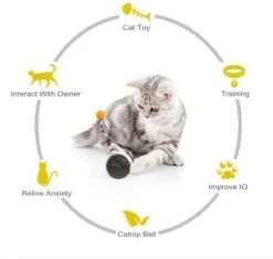Balance Cat Toy - Katten Speelgoed - Intelligent - Draaiend Balletje Op Wielen - Balletje - Interactief Katten Speeltje - Kitten Bal -Kattenbenodigdheden 1200x1143 3