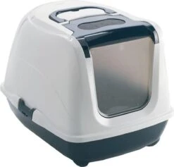 Moderna - Kattenbak - Flip Cat Jumbo - Donkerblauw/wit - 41,0x43,9x57,6 Cm -Kattenbenodigdheden 1200x1152 3