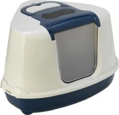 Moderna Flip Hoekkattenbak - Donkerblauw/Wit - 56 X 45 X 39 Cm -Kattenbenodigdheden 1200x1152 4