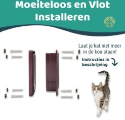 Mmoods Kattenluik – Zwarte Kattentunnel Maat L – Weersbestendig Dankzij Borstel – 4 Vergrendelingsstanden – Geschikt Voor Binnen En Buiten -Kattenbenodigdheden 1200x1153 5