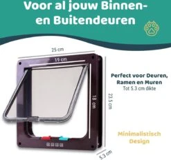 Mmoods Kattenluik – Zwarte Kattentunnel Maat L – Weersbestendig Dankzij Borstel – 4 Vergrendelingsstanden – Geschikt Voor Binnen En Buiten -Kattenbenodigdheden 1200x1157 8