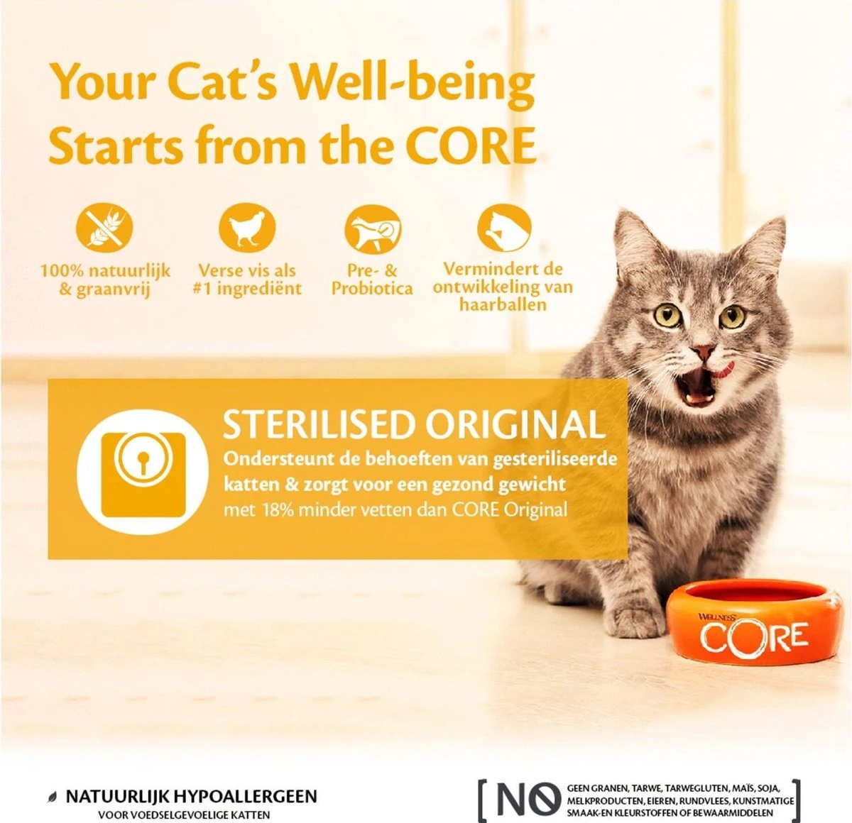 Wellness Core Kattenvoer Sterilised Kip - Kalkoen 4 Kg 7 Wellness Core Kattenvoer Sterilised Kip - Kalkoen 4 Kg - Afbeelding 5