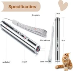 Laserpen - Kattenspeeltjes - Zaklamp - Kat - Laser - Kattenspeelgoed - RVS Opbergblikje -Kattenbenodigdheden 1200x1161 14