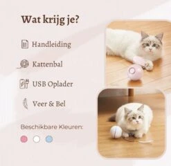 MyBuddy - Interactieve Zelf Rollende Bal - Kattenspeeltjes - Kattenspeelgoed - Bal Voor Katten - LED Lights - Speelgoed - USB - Roze 13 MyBuddy - Interactieve Zelf Rollende Bal - Kattenspeeltjes - Kattenspeelgoed - Bal Voor Katten - LED Lights - Speelgoed - USB - Roze -Kattenbenodigdheden 1200x1168 2