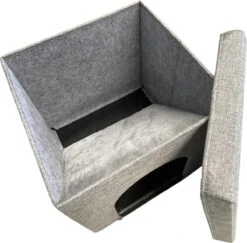 Adori Kattenhuis Met Poef Moon - Kattenmand - 36.5x36.5x36.5 Cm Grijs 8 Adori Kattenhuis Met Poef Moon - Kattenmand - 36.5x36.5x36.5 Cm Grijs -Kattenbenodigdheden 1200x1182 4