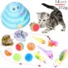 Sefaras Kattenspeeltjes - Set Bestaande Uit 14 Stuks - Kattenspeelgoed - Rond Draaiende Bal - Kattenspeeltje - Intelligente Kattenspeelgoed - Catch The Balls - Blauw -Kattenbenodigdheden 1200x1189 2