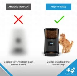 Pretty Paws PP005 Wifi Voerautomaat Zwart - Automatische Voerbak - Slimme Voerautomaat Met App - Instelbaar Voedingsschema - WIFI -Kattenbenodigdheden 1200x1190 7