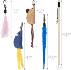 PRETTY KITTY Cat Toy Set Vegan: Grote 15-delige Kattenspeelset Met Kattenhengel, Nepveren En Kattenkruid Speelgoed Kat -Kattenbenodigdheden 1200x1191 7