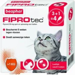 Beaphar Fiprotec Kat - Vlooienbestrijding - >1 Kg - 4 Pipetten 13 Beaphar Fiprotec Kat - Vlooienbestrijding - >1 Kg - 4 Pipetten -Kattenbenodigdheden 1200x1198 1