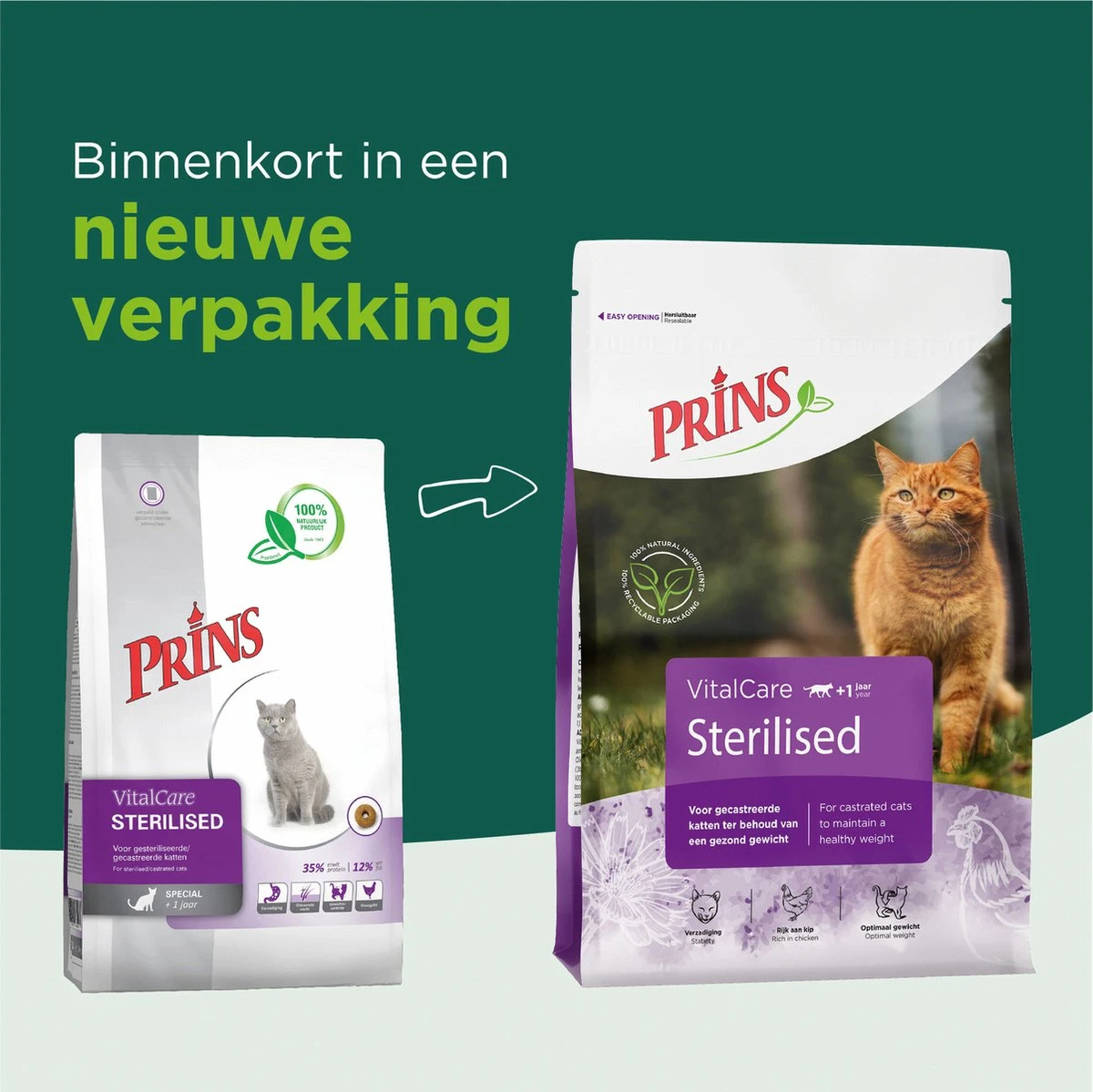 Prins VitalCare Sterilised 4 Kg - Kat 4 Prins VitalCare Sterilised 4 Kg - Kat - Afbeelding 2