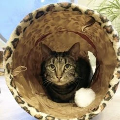 Moowi - Kattentunnel Luipaardprint - 125 Cm - Speeltunnel - Tijgerprint -Kattenbenodigdheden 1200x1200 1001