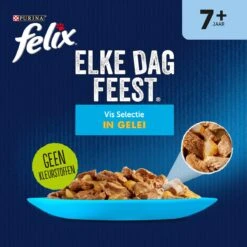 Felix Elke Dag Feest Vis Selectie In Gelei 7+ Jaar 12 X 85 Gr -Kattenbenodigdheden 1200x1200 137