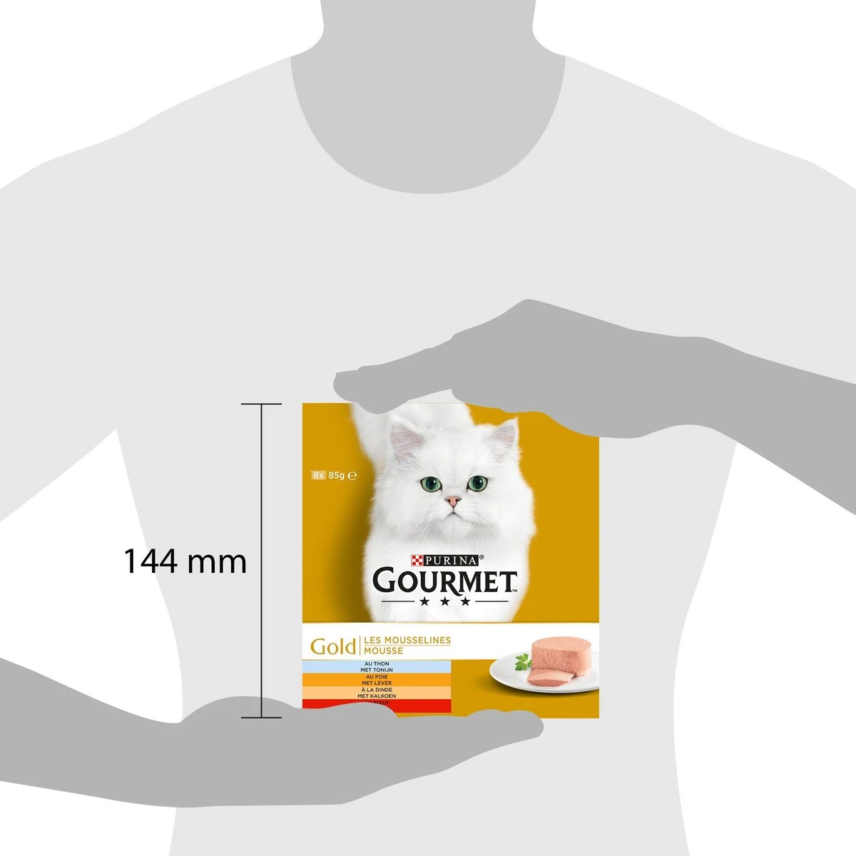 Gourmet Gold Mousse - Kattenvoer Natvoer - Met Tonijn, Lever, Kalkoen, Rund - 48 X 85 G 6 Gourmet Gold Mousse - Kattenvoer Natvoer - Met Tonijn, Lever, Kalkoen, Rund - 48 X 85 G - Afbeelding 4