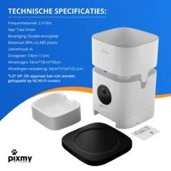 PIXMY - Automatische Voerbak Kat - 4L - Wi-Fi - Met App En Full HD Camera - Voerbak Kat -Kattenbenodigdheden 1200x1200 240