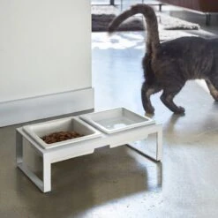 Yamazaki Tower Dierenvoerbakjes - Wit