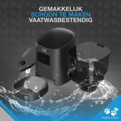 Pretty Paws PP005 Wifi Voerautomaat Zwart - Automatische Voerbak - Slimme Voerautomaat Met App - Instelbaar Voedingsschema - WIFI -Kattenbenodigdheden 1200x1200 256