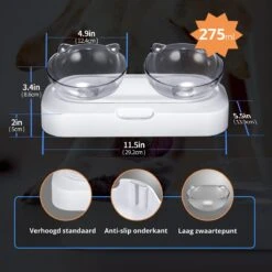 Behave Dubbele Voerbak - Drinkbak - Katten - Verstelbaar - Wit 11 Behave Dubbele Voerbak - Drinkbak - Katten - Verstelbaar - Wit -Kattenbenodigdheden 1200x1200 261