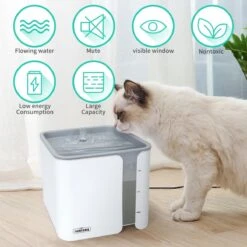 Nobleza USB Drinkfontein Voor Hond/Kat - 2L - Incl. 2 Filters - Wit -Kattenbenodigdheden 1200x1200 269