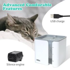 Nobleza USB Drinkfontein Voor Hond/Kat - 2L - Incl. 2 Filters - Wit -Kattenbenodigdheden 1200x1200 271