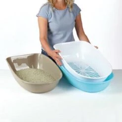 Trixie Berto Kattenbak Overdekt Met Zeef Scheidingssysteem Taupe - 59X39X42 CM -Kattenbenodigdheden 1200x1200 325