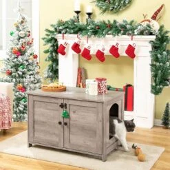 Kattenhuis Met Dubbele Deurtjes - Kattenkast Met Ruimte Voor Kattenbak - Kist Met Grote Opbergruimte - Bruikbaar Als Bank &bijzettafel - Voor In Slaapkamer & Gang - Greige 18 Kattenhuis Met Dubbele Deurtjes - Kattenkast Met Ruimte Voor Kattenbak - Kist Met Grote Opbergruimte - Bruikbaar Als Bank &bijzettafel - Voor In Slaapkamer & Gang - Greige -Kattenbenodigdheden 1200x1200 342