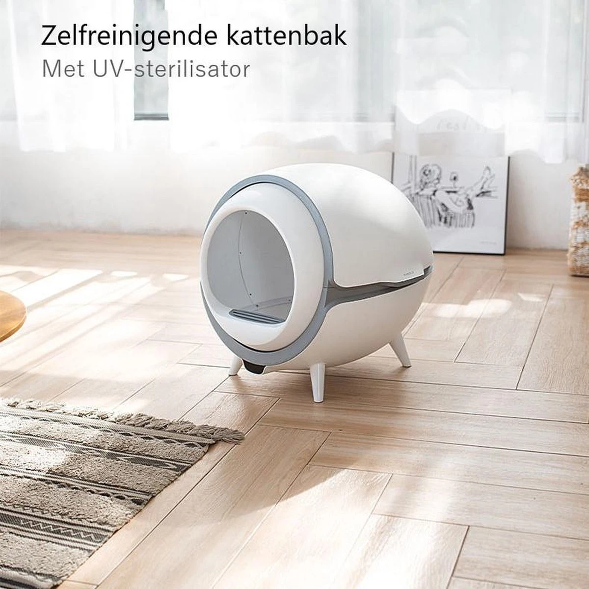 Merkloos Premium Kattenbak - Automatische - Zelfreinigende - Elektrische Kattenbak - Design Kattenbak 4 Merkloos Premium Kattenbak - Automatische - Zelfreinigende - Elektrische Kattenbak - Design Kattenbak - Afbeelding 2