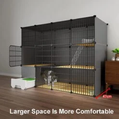 Merkloos XXL Premium Kattenkooi Met Kattenbak 2-laags Kattenkooien Voor Binnen - Grote Opvouwbare Kattenren - Kattenbench Kat Bench - Zwart Dierenverblijf 13 Merkloos XXL Premium Kattenkooi Met Kattenbak 2-laags Kattenkooien Voor Binnen - Grote Opvouwbare Kattenren - Kattenbench Kat Bench - Zwart Dierenverblijf -Kattenbenodigdheden 1200x1200 371