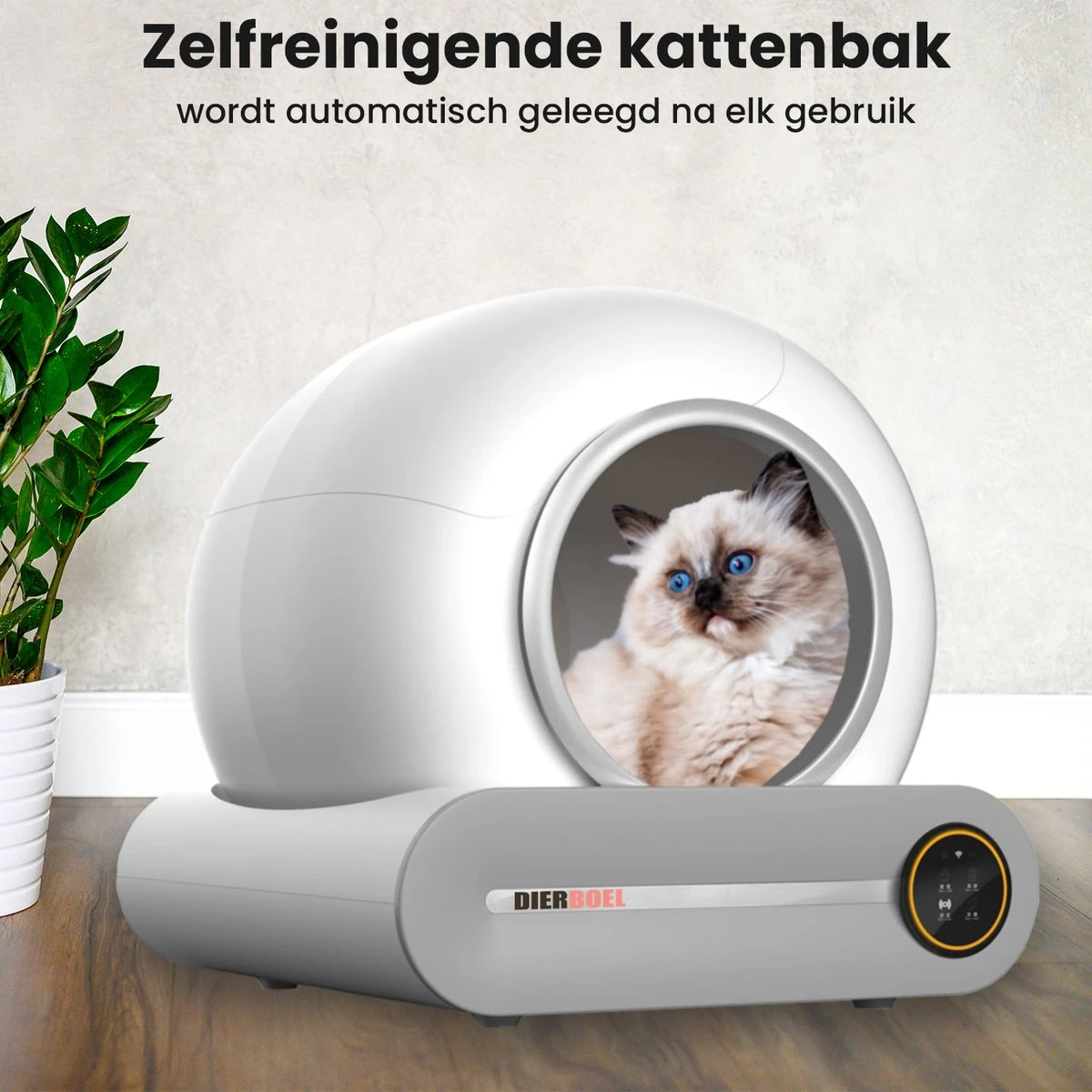 Dierboel Automatische Kattenbak - Zelfreinigende Kattenbak Met App - Ook Geschikt Voor Grote Katten 65L 6 Dierboel Automatische Kattenbak - Zelfreinigende Kattenbak Met App - Ook Geschikt Voor Grote Katten 65L - Afbeelding 4
