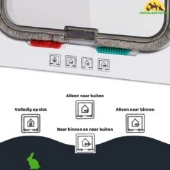 AnimalAesthetics® Kattenluik - Wit- M - Voor Middelgrote & Kleine Katten - Incl. Montageset En Handleiding -Kattenbenodigdheden 1200x1200 525