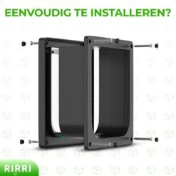 Rirri Kattenluik Met Tunnel - 4 Vergrendelingsstanden - Weersbestendig - Binnen En Buiten - Maat M - Zwart - 19 X 20 Cm -Kattenbenodigdheden 1200x1200 556