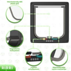 Rirri Kattenluik Met Tunnel - 4 Vergrendelingsstanden - Weersbestendig - Binnen En Buiten - Maat L - Zwart - 25,5 X 23.5 Cm -Kattenbenodigdheden 1200x1200 563