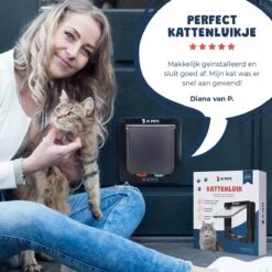 JC Pets Premium Kattenluik - Inclusief Tunnel - 4 Vergrendelingsstanden - Zwart - 20 X 19 X 5.5 Cm - Waterdicht -Kattenbenodigdheden 1200x1200 594