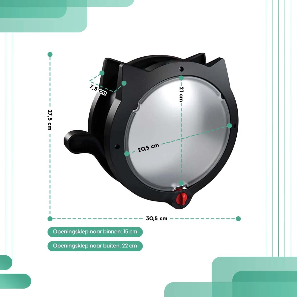 Cellavi XL Kattenluik Zwart Met Tunnel - Hondenluik - 4 Vergrendelingsstanden - 30,5 X 27,5 X 7,5 Cm 6 Cellavi XL Kattenluik Zwart Met Tunnel - Hondenluik - 4 Vergrendelingsstanden - 30,5 X 27,5 X 7,5 Cm - Afbeelding 4