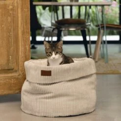 Designed By Lotte Kattenmand Ribbed Lichtgrijs 50 X 50 X 35 Cm -Kattenbenodigdheden 1200x1200 707
