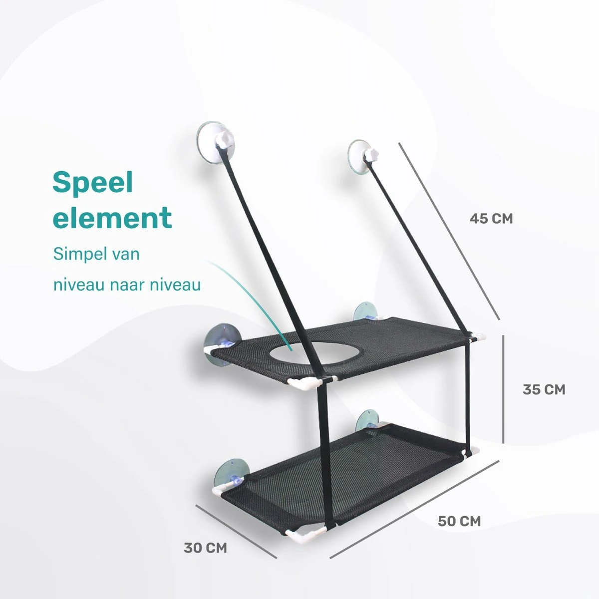 Raamhangmat - Dubbellaags - Met Zuignappen - 20kg Draag Gewicht - Kattenhangmat - Hangmat Kat - Kattenbed - Kattenkussen - Kattenbank - Kattenmand - Raam - Kattenhangmat Raam - Zwart - Radiator 5 Raamhangmat - Dubbellaags - Met Zuignappen - 20kg Draag Gewicht - Kattenhangmat - Hangmat Kat - Kattenbed - Kattenkussen - Kattenbank - Kattenmand - Raam - Kattenhangmat Raam - Zwart - Radiator - Afbeelding 3