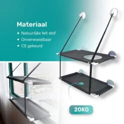 Raamhangmat - Dubbellaags - Met Zuignappen - 20kg Draag Gewicht - Kattenhangmat - Hangmat Kat - Kattenbed - Kattenkussen - Kattenbank - Kattenmand - Raam - Kattenhangmat Raam - Zwart - Radiator 14 Raamhangmat - Dubbellaags - Met Zuignappen - 20kg Draag Gewicht - Kattenhangmat - Hangmat Kat - Kattenbed - Kattenkussen - Kattenbank - Kattenmand - Raam - Kattenhangmat Raam - Zwart - Radiator -Kattenbenodigdheden 1200x1200 712