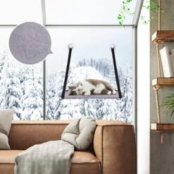 Nobleza 40AG6 - Kattenhangmat - Hangmat Kat - 60x32cm - Kattenhangmat Raam – Kattenbed - Kattenhangmand - Kattenkussen - Grijs 14 Nobleza 40AG6 - Kattenhangmat - Hangmat Kat - 60x32cm - Kattenhangmat Raam – Kattenbed - Kattenhangmand - Kattenkussen - Grijs -Kattenbenodigdheden 1200x1200 715