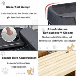 PawHut Hondenbank Met Rugleuning Huisdierenbank Met Metalen Poten Hondenbed Kattenbank D04-157 -Kattenbenodigdheden 1200x1200 760