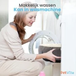 Petville Kattenmand - 50 Cm - Wasbaar - Donut - Waterbestendig - Grijs -Kattenbenodigdheden 1200x1200 762