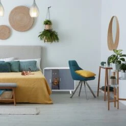 Relaxdays Kattenbak Ombouw Design - Kattenhuis Op Pootjes - Kattenmeubel Wit - Kattenkast -Kattenbenodigdheden 1200x1200 787