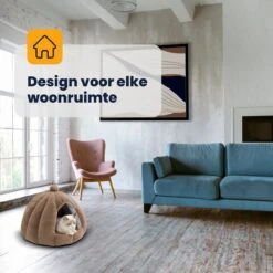 MIRO Katten Huis - Kattenhuizen - Kattenhok - Kattenmand - Dierenhuis - Extra Zacht - Bruin -Kattenbenodigdheden 1200x1200 793