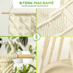 Qoods Kattenhangmat Macramé - Hangende Kattenmand Raam Of Radiator - Kattenbed - Poezenmand -Kattenbenodigdheden 1200x1200 808