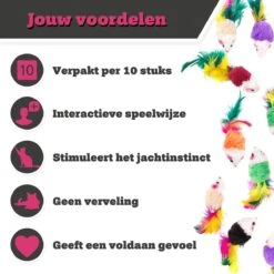 Make Me Purr Fluffy Muizen Met Veer (10 Stuks) - Kattenspeeltjes - Kattenspeelgoed - Speelgoed Voor Katten - Kat Speeltje Muis - Kitten Speeltjes Muisjes 7 Make Me Purr Fluffy Muizen Met Veer (10 Stuks) - Kattenspeeltjes - Kattenspeelgoed - Speelgoed Voor Katten - Kat Speeltje Muis - Kitten Speeltjes Muisjes -Kattenbenodigdheden 1200x1200 848