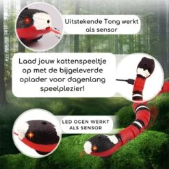 Otiume Interactief Kattenspeeltje - Kattenspeelgoed - Bewegende Slang Speelgoed - USB Oplaadbaar - Rood 9 Otiume Interactief Kattenspeeltje - Kattenspeelgoed - Bewegende Slang Speelgoed - USB Oplaadbaar - Rood -Kattenbenodigdheden 1200x1200 852