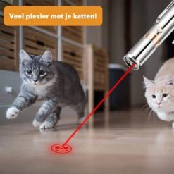 DOWO® - Laserpen - USB Oplaadbaar - Kattenspeeltjes - 7 Verschillende Standen - Laserlampje - RVS Zilver - Laser Pointer -Kattenbenodigdheden 1200x1200 873