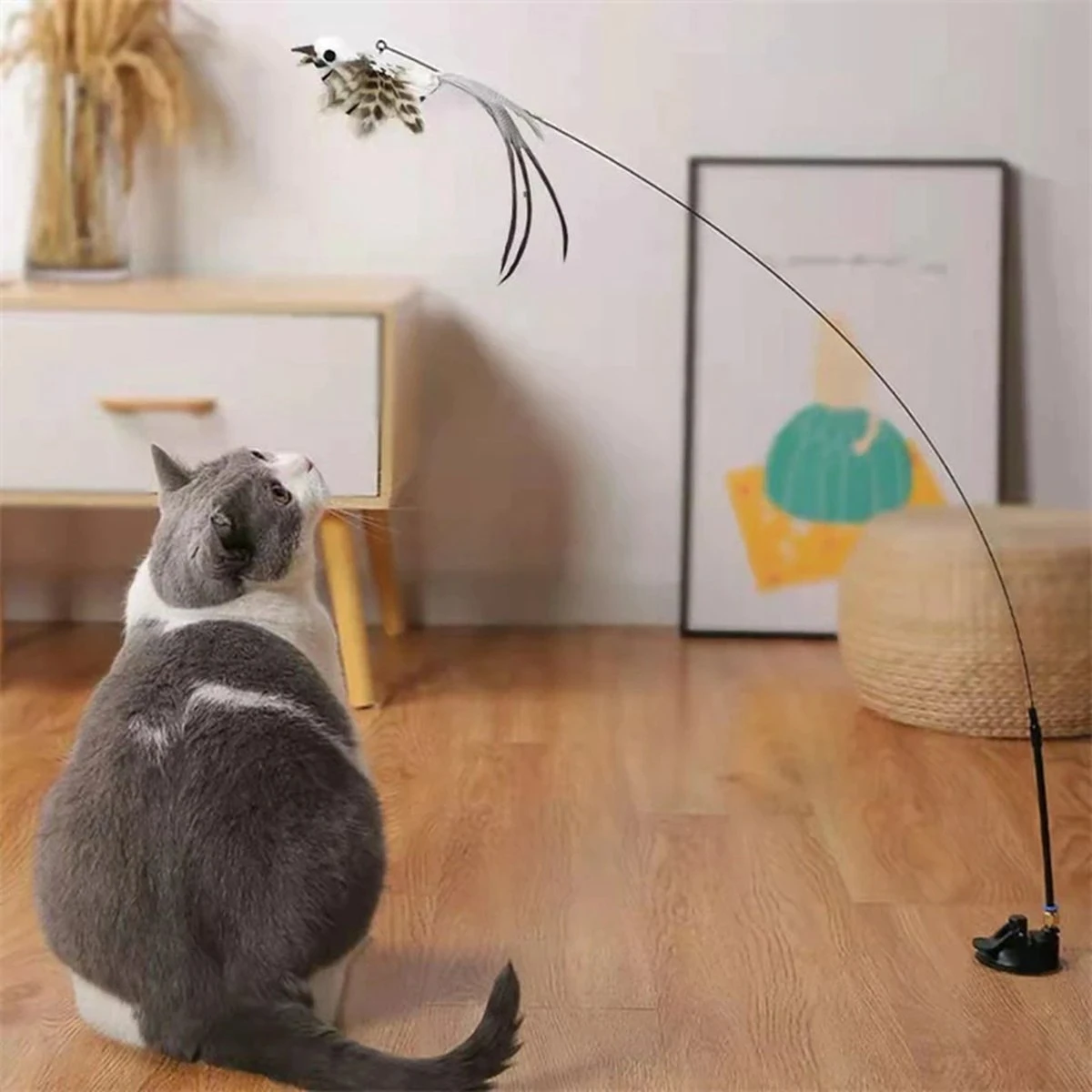 Kattenspeelgoed - Simulatie Vogel - Interactieve Grappige Kattenspeeltjes - Kattenhengel Met Zuignap + 4 Vogels + Een Kattenhengel GRATIS 9 Kattenspeelgoed - Simulatie Vogel - Interactieve Grappige Kattenspeeltjes - Kattenhengel Met Zuignap + 4 Vogels + Een Kattenhengel GRATIS - Afbeelding 7